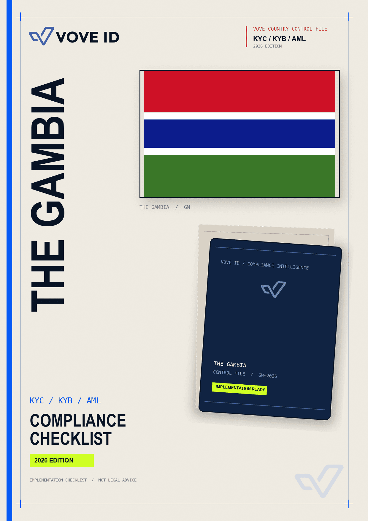 The Gambia KYC, KYB and AML compliance checklist cover